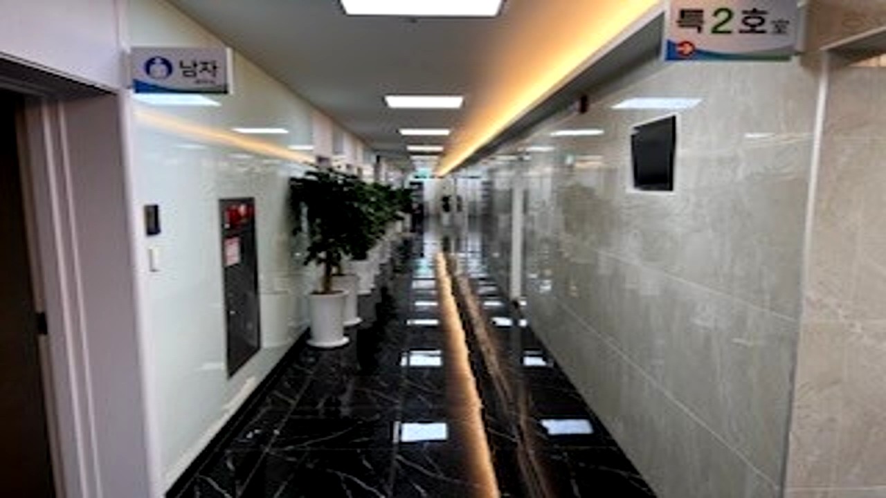 한사랑요양병원 장례식장 복도 내부