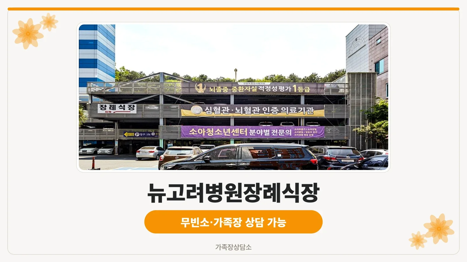 뉴고려병원 전경과 주변 풍경